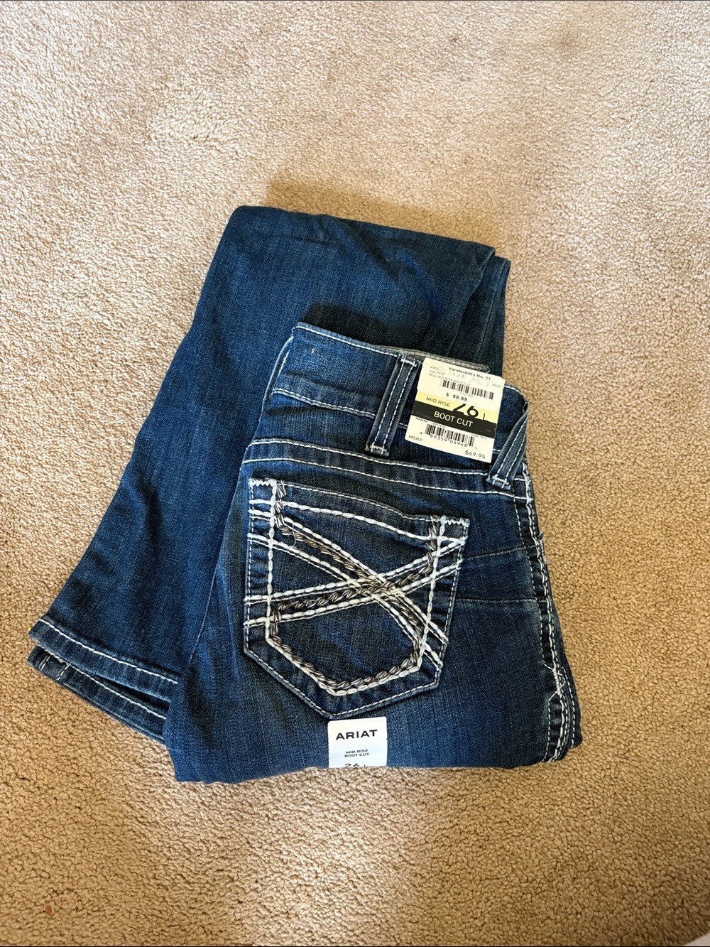 Ariat Women's Indigo Bootcut Jeans with Contrast Stitching